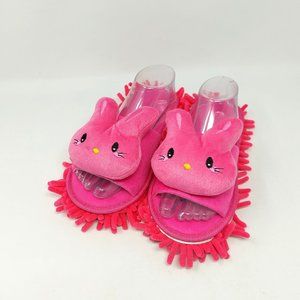 Pink Selric Cute Bunny Mop Slippers